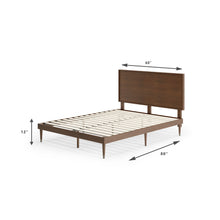 Load image into Gallery viewer, Raymond Wood Platform Bed Frame with Adjustable Headboard Height