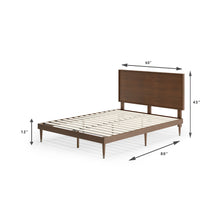 Load image into Gallery viewer, Raymond Wood Platform Bed Frame with Adjustable Headboard Height