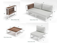 Load image into Gallery viewer, White Steel Framed Outdoor Furniture